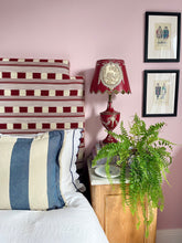 Load image into Gallery viewer, Denim and Ecru Wide Stripe + Oxford Border
