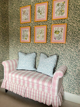 Load image into Gallery viewer, Aqua Block Print + Multi Fringe Trim