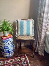 Load image into Gallery viewer, Blue Decorative Stripe + Pink Narrow Stripe Frill