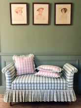 Load image into Gallery viewer, Pink Check + Green Seafern Frill