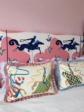 Load image into Gallery viewer, Jousting Horses + Red Stripe Frill