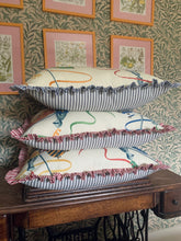 Load image into Gallery viewer, Jousting Horses + Red Stripe Frill