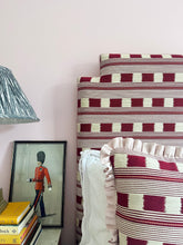Load image into Gallery viewer, Red Square Stripe + Pale Pink Frill