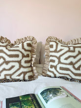 Load image into Gallery viewer, Chocolate Maze + Dusky Pink Beige Frill