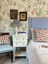 Load image into Gallery viewer, Orange and Blue Maze + Pale Blue Frill