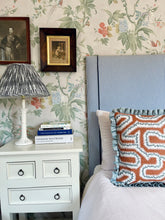 Load image into Gallery viewer, Orange and Blue Maze + Pale Blue Frill