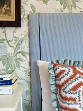 Load image into Gallery viewer, Orange and Blue Maze + Pale Blue Frill