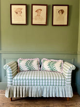 Load image into Gallery viewer, Green Scrolling Fern + Pink Stripe Frill