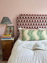 Load image into Gallery viewer, Green Scrolling Fern + Pink Stripe Frill