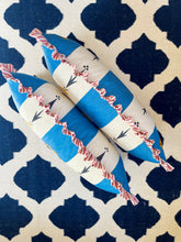 Load image into Gallery viewer, Blue Lion Stripe + Red Ticking Stripe Frill