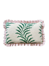Load image into Gallery viewer, Green Scrolling Fern + Pink Stripe Frill