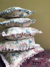 Load image into Gallery viewer, Pretty Floral + Blue Stripe Frill