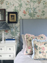 Load image into Gallery viewer, Pretty Floral + Blue Stripe Frill