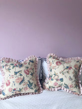 Load image into Gallery viewer, Pretty Floral + Pink Stripe Frill
