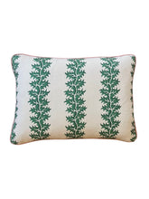 Load image into Gallery viewer, Green Fern Stripe + Plain Pink Piping