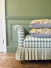 Load image into Gallery viewer, Yellow Square Stripe + Plain Pink Piping