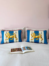 Load image into Gallery viewer, Blue Lion Stripe + Red Ticking Stripe Frill
