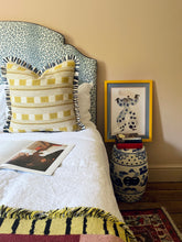 Load image into Gallery viewer, Yellow Square Stripe + Blue Stripe Frill