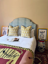 Load image into Gallery viewer, Yellow Square Stripe + Blue Stripe Frill