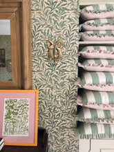 Load image into Gallery viewer, Sage Green Wide Stripe + Pink Wide Stripe Frill