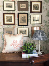 Load image into Gallery viewer, Orange Woodland Scene + Peach Stripe Frill