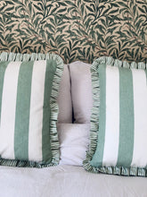Load image into Gallery viewer, Sage Green Wide Stripe + Sage Green Narrow Stripe Frill
