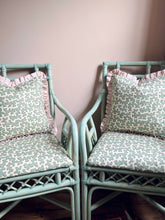 Load image into Gallery viewer, Aqua Squiggle + Pink Stripe Frill