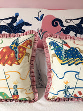 Load image into Gallery viewer, Jousting Horses + Red Stripe Frill