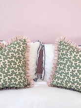 Load image into Gallery viewer, Aqua Squiggle + Pink Stripe Frill