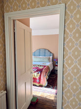 Load image into Gallery viewer, Aqua Squiggle + Pink Stripe Frill