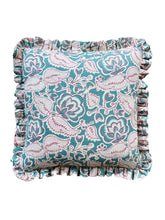 Load image into Gallery viewer, Turquoise and Pink Floral + Turquoise and Pink Floral Frill