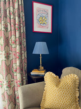 Load image into Gallery viewer, Mustard Scrolling Leaf + Yellow Stripe Frill