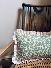 Load image into Gallery viewer, Aqua Squiggle + Pink Stripe Frill