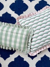Load image into Gallery viewer, Green Scallop + Green Stripe Frill