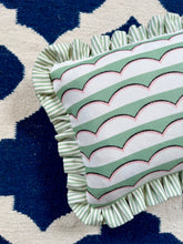 Load image into Gallery viewer, Green Scallop + Green Stripe Frill