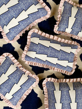 Load image into Gallery viewer, Funky Blue Stripe + Pink Candy Stripe Frill
