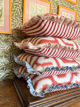 Load image into Gallery viewer, Red Maze + Pink Stripe Frill