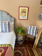 Load image into Gallery viewer, Funky Blue Stripe + Pink Candy Stripe Frill