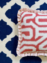 Load image into Gallery viewer, Red Maze + Pink Stripe Frill