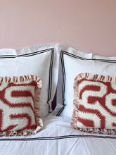 Load image into Gallery viewer, Red Maze + Pink Stripe Frill