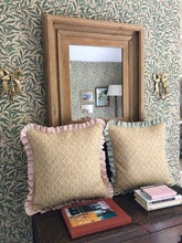 Load image into Gallery viewer, Yellow Geometric Diamond + Green Stripe Frill