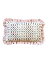 Load image into Gallery viewer, Ditsy Floral + Pink Narrow Stripe Frill