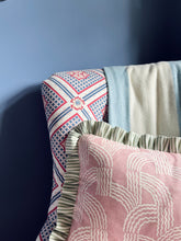 Load image into Gallery viewer, Dusky Pink Wave + Green Narrow Stripe Frill