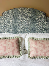 Load image into Gallery viewer, Dusky Pink Wave + Green Narrow Stripe Frill
