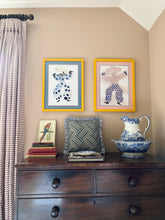 Load image into Gallery viewer, Blue Geometric Arrow + Blue Narrow Stripe Frill