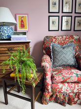 Load image into Gallery viewer, Blue Geometric Arrow + Blue Narrow Stripe Frill