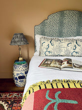 Load image into Gallery viewer, Navy Cloud + Navy Ticking Stripe Frill