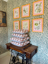 Load image into Gallery viewer, Orange Zigzag + Plain Orange Piping