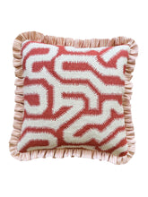 Load image into Gallery viewer, Red Maze + Pink Stripe Frill