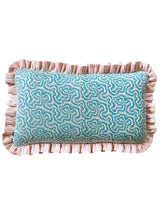 Load image into Gallery viewer, Aqua Coral + Pink Stripe Frill